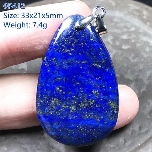 Natural Royal Blue Lapis Lazuli Pendant For Women Men Wealth Luck Crystal Beads Silver Afghanistan Healing Stone Jewelry AAAAA