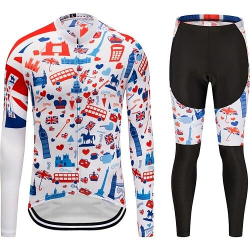 New bicycle sports clothing 19 years broken pattern long sleeve outdoor sports professional cycling suit