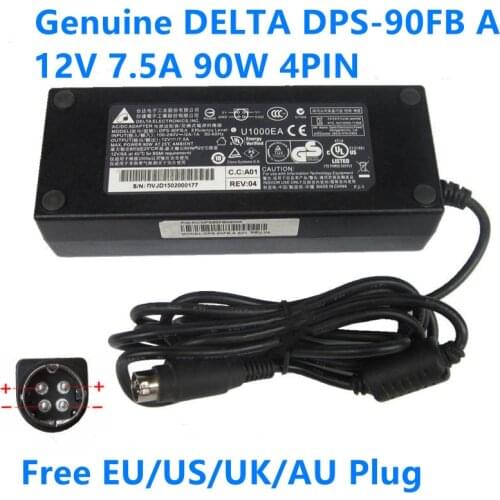 Genuine DPS-90FB A 12V 7.5A 90W 4PIN ADP-96W AC Adapter For Synology DJ416j Netgear NAS RN10400 16TB DEVICE Power Supply Charger