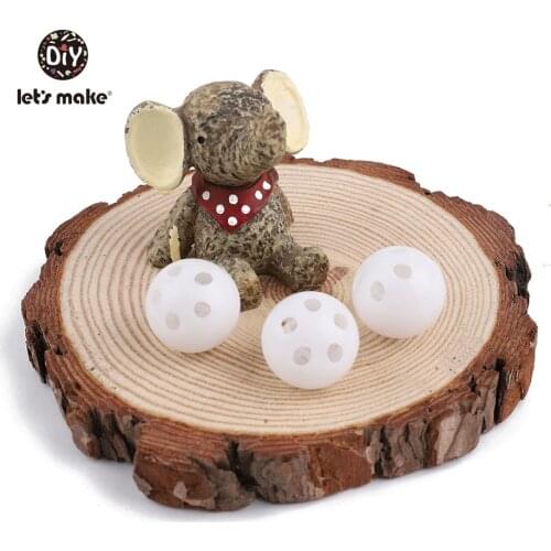 Lets Make 10pc 2.4cm Squeaker Plastic Rattle Ball Baby DIY Rattle Beads Noise Maker Nursing Baby Accessories Baby Sound Toys