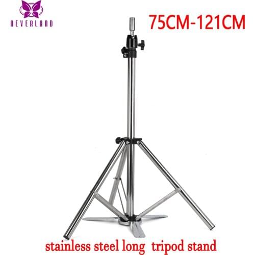 Adjustable Mannequin Tripod Stand for Wig Display Making, stainless steel with pedals e Hairdressing Head Holder Stand