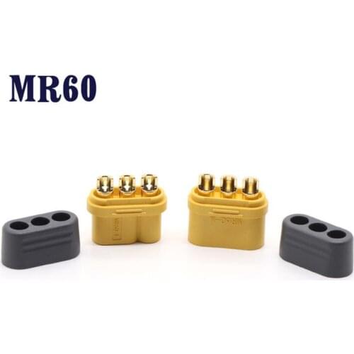 1Pairs MR60 Plug with Protector Cover 3.5mm Connector Male Female for RC FPV Racing Drone Lipo Battery DIY Parts