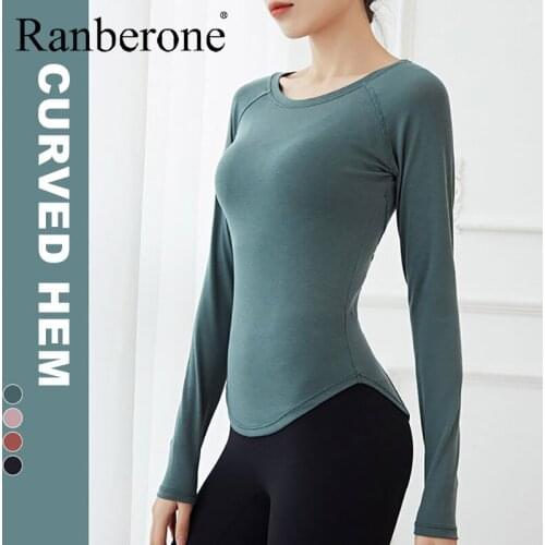Women Yoga Seamless Top Super Soft Long Sleeve Shirt Stretchy Workout Solid Tops Sports Wear for Women Gym Sportswear Wive