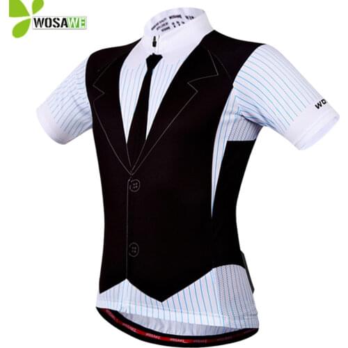 WOSAWE Summer MTB City Cycling Jerseys Men Outdoor Sportswear Shirt Cycle Top Breathable Downhill Bicycle Bike MTB Clothing