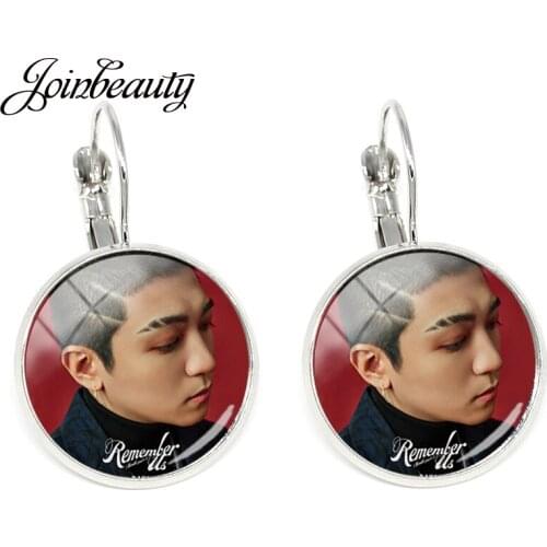 JOINBEAUTY Handmade Glass Dome Day6 Women Clip Earrings Simple Ear Stud Metal for Women Earrings jewelry DAY09