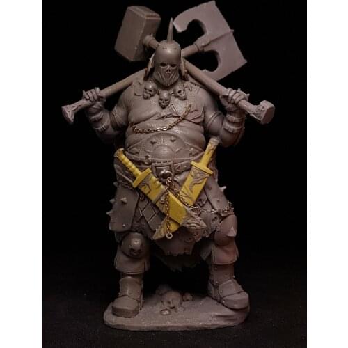 1/24 75MM ancient Orc stand with sword 75mm Resin figure Model kits Miniature gk Unassembly Unpainted