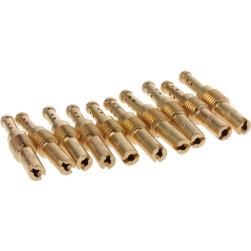 10pcs Carburetor Slow Jets Pilot Jet Kit For PWK Keihin OKO CVK Mikuni KOSO Motorcycle Carburetor Vice Injectors Nozzle #32-55