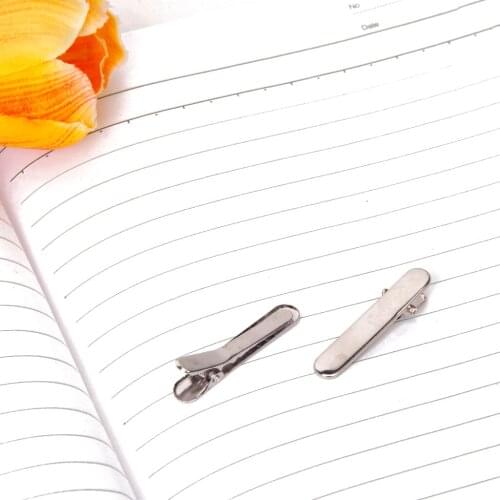 50pcs Silver Snap Hair Clips Pins Blanks Duckbill Clips DIY Hair Accessories