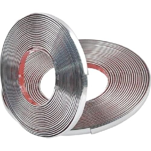 YAQUICKA 15mmx15m Car Chrome Styling Moulding Trim Strip Car Body Window Exterior Decoration Sticker Chromium
