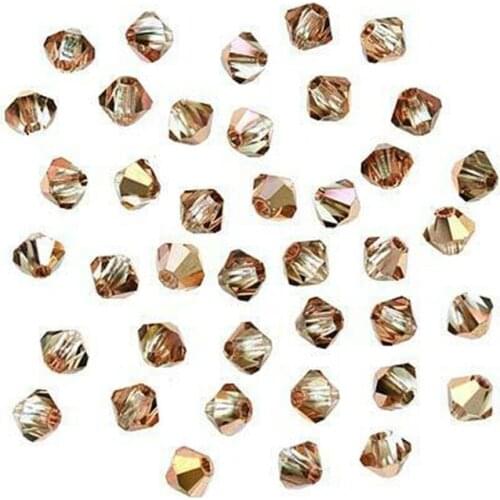 BEAUCHAMP 4mm 100pcs/lot Tassel Lariat Earring Charms Crystal Beads Bicone Shape Necklace Bracelet Jewelry Glass Accessories