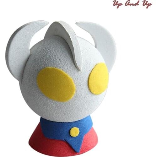 White Ultraman Little Cute Funny Cartoon Doll Antenna Balls Plush EVA Foam Aerial Toppers Decoration Car Styling Roof Ornament