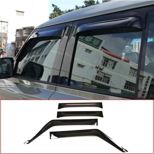 For Land Rover Defender 90 110 2020-22 ABS Black Car Window Rain Visor Protective Cover Trim Strip Car Exterior Accessories