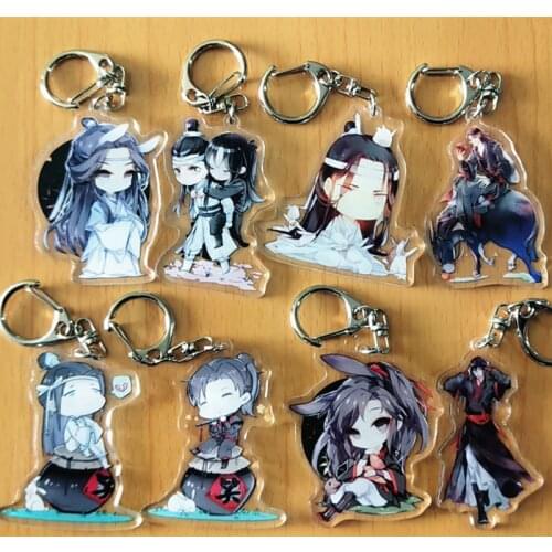 Grandmaster of Demonic Cultivation Transparent Keychain Acrylic Key Ring Props Gift Cosplay Wei Wuxian Lan Wangji Mo Dao Zu Shi
