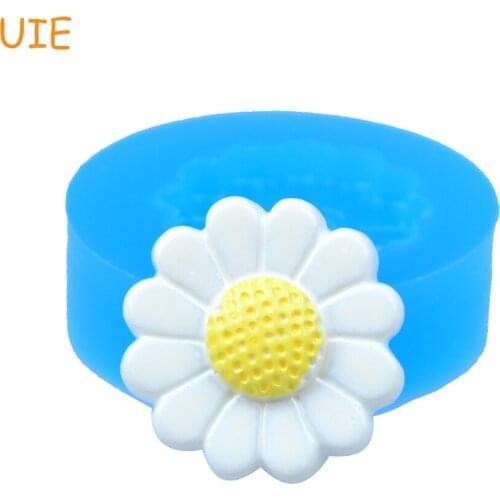 HYL255U 20.3mm Daisy Silicone Mold - Beautiful Flower Mold Fondant Cake Decorarion Craft Gum Paste, Resin, Chocolate, Candy Mold