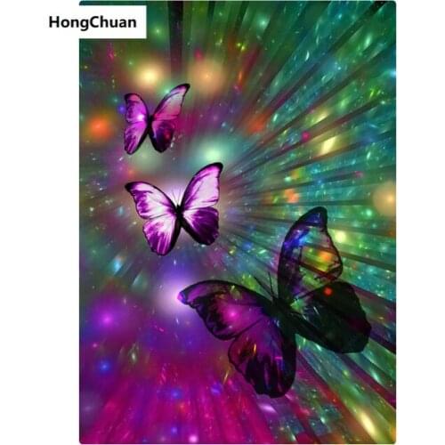 Beautiful Butterfly Mural 5D DIY Square/Round Diamond Painting Mosaic Cross Embroidery Handicraft Home Decoration Christmas Gift
