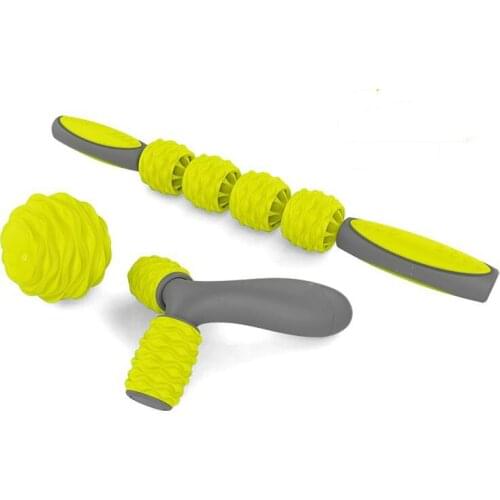 HANRIVEThree piece suit a relaxed body massager bubble shaft roller thin leg mace floating point massage yoga column roller cone