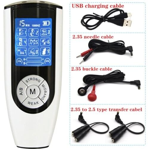 Strong Electric Shock High Performance Host 9 Modes USB Charging Dual Output Power Therapy Box Couple Sex Toy Accessories