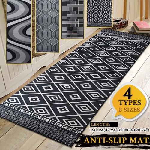 Nordic 3D Stereo Printing Corridor Carpet Area Rugs Living Room Carpets Kitchen Bathroom Anti-skid Floor Mat for Home Decorative