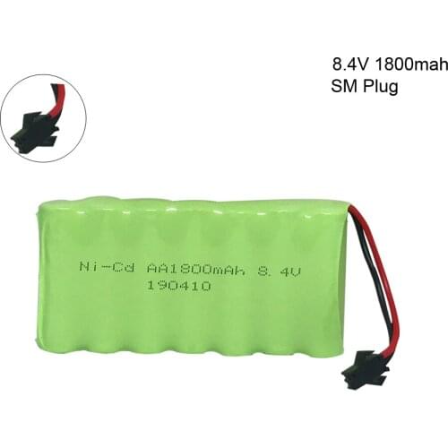 8.4v 1800mah NI-MH AA Battery SM Plug for Remote Electric toys car ship robot high quality nimh battery toy accessory