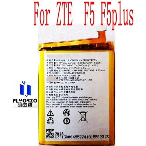 New High Quality 3000mAh Li3930744P6h886334 Battery For ZTE F5 F5plus Mobile Phone