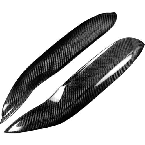 Real Carbon Fiber Front Headlight Eyelids Eyebrow Decoration Trim for Benz Smart W451 2009-2014 Exterior Car Accessories