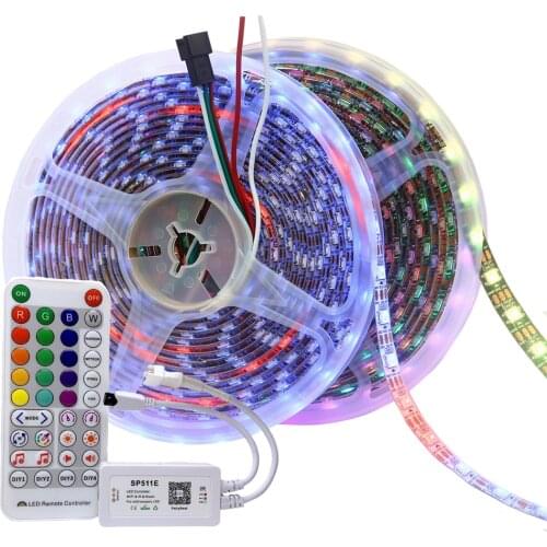 5V WS2812B Addressable Led Strip Dream Color WIFI APP Controller 5050 RGB WS2812 IC 30Leds 60Leds 144leds Led Pixel Strip 1m-5m