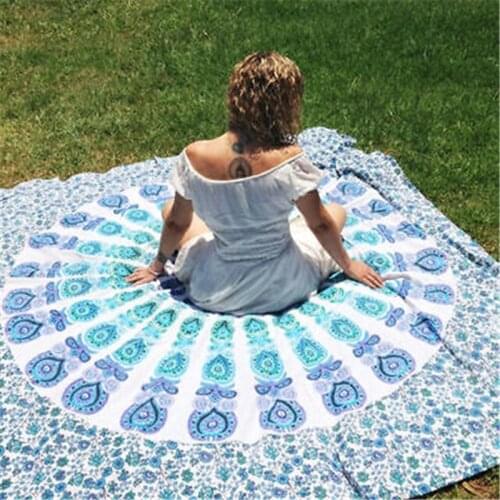 210x150cm Portable Movable Boho India Mandala Chiffon Tapestry Wall Hanging Bed Manta Beach Towel 3 Colors