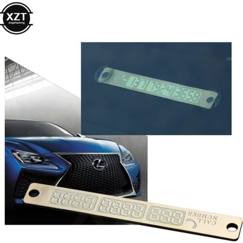 Temporary Car Parking Card Sticker Telephone Number Card Notification Night Light Sucker Plate Car Styling Phone Number Card