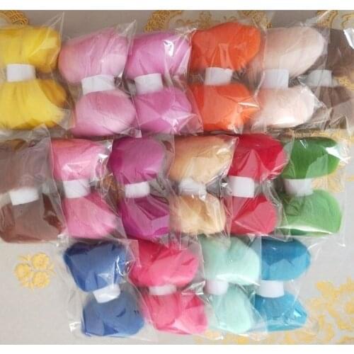 WFPFBEC 70s wool for needle felting merino wool roving sheep wool fiber diy crafa 160g 10g/color 16colors felt