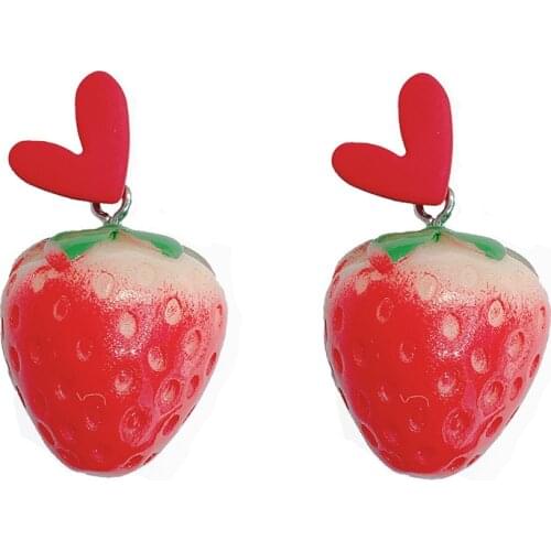 RZ135 925 Silver Needle Fashion Little Strawberry Earrings Fashion Earrings Sweet Earrings Women