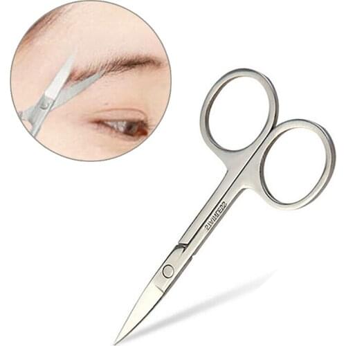 1Pc New Stainless Steel Small Eyebrow Nose Hair Scissors Cut Manicure Facial Trimming Tweezer Women MakeupTool