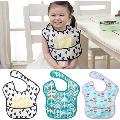 XXFE Baby Waterproof Bib Infant Feeding Apron Cartoon Print Saliva Towel Burp Cloth Newborn Shower Gifts