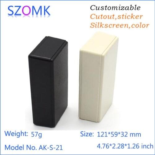 10 pcs, 121*58*32mm plastic electrical panel box plastic box for electronic project control enclosure diy box szomk project box