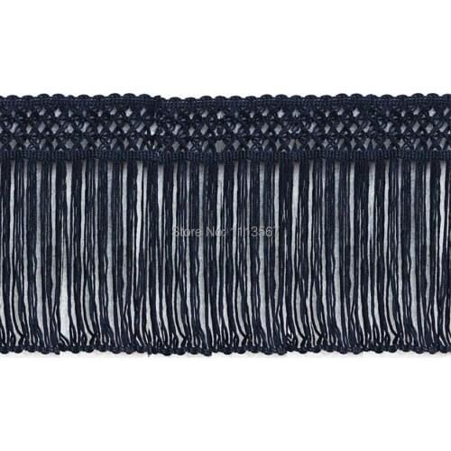 10yard Craft Braided 17cm Black Polyester Fringe Tassel Trimming Lace Trim For Latin Dress Samba Stage Clothes Curtain Shoes