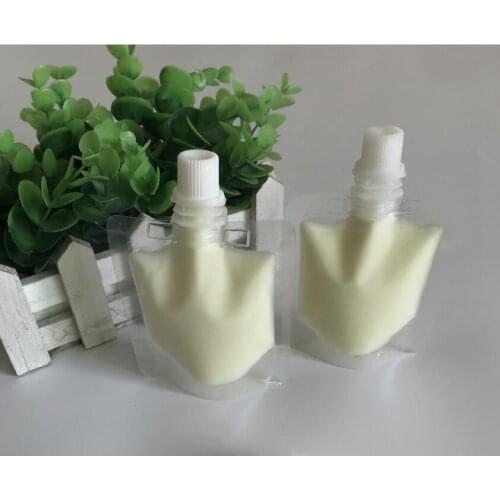 1000pcs 50ml clear plastic stand up pouch with top spout doypack beverage drink liquid sample packaging pouch bag#832013