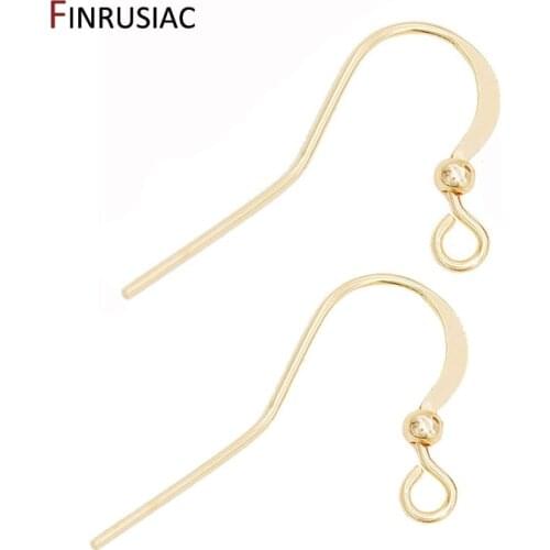 14K Gold Plated Earwire Earrings Hooks For DIY Making Earrings Jewelry Accessories Wholesale
