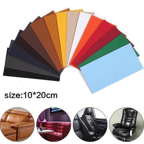 20cm*10cm 19 colors No Ironing Self Adhesive Stick on Sofa clothing Repairing Leather PU Fabric Big Sticker Patches