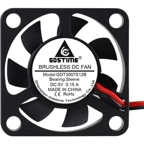 50Pieces Lot Gdstime DC 5v 2Pin 3007S 3CM 30MM 30mm x 7mm 30*7MM Plastic dc Cooling Cooler Fan