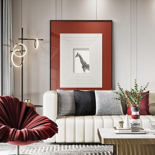 Abstract Modern Animal Zebra Elephant Whale Giraffe Canvas Prints Painting Poster Wall Art Pictures for Home Living Room Decor