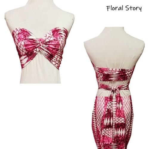 Butterfly Backless Crop Top Over 10Ways To Wear Free Shipping FLORAL STORY Boho Bandage Halter Tops Y2K Snake Printed Magic Tops