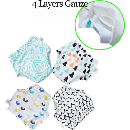 Babyfriend 20 Pcs Washable Baby Training Pants 4 Layers Gauze Toilet Potty Training Pants Cotton Waterproof Training Panties