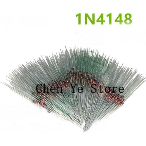 Free Shipping 500PCS 100% NEW 1N4148 IN4148 4148 1N4148-AT DO-35 High-speed switching diodes