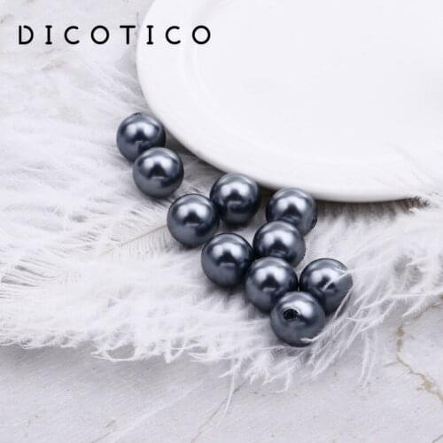 10mm/12mm/14mm Shell Beads Multiple Color 10pcs/Set Imitation Pearls DIY Women Bracelets Clothes Accessories Fashion Jewelry