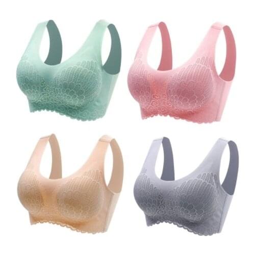 Dropshipping Vip Link 3pcs Latex Bra Seamless Bras For Women Underwear BH Push Up Bralette With Pad Vest Top Bra 4XL 5XL