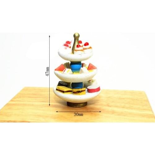 G05-X4577 children baby gift Toy 1:12 Dollhouse mini Furniture Miniature rement mini Three snack stand 1pcs