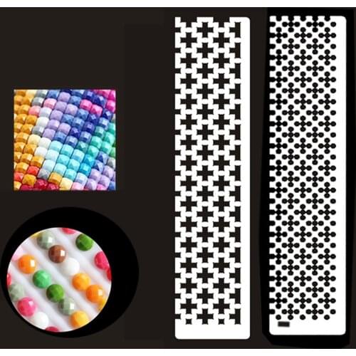 DIY Diamond Painting Tools Drawing Ruler Square Round Drill Diamond Embroidery Accessory Stainless Steel