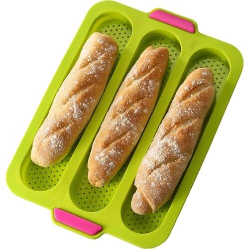 Hot Sale French Bread Baking Mold Bread Wave Baking Tray Practical Cake Baguette Mold Pans 3 Groove Waves Bread Baking Tools