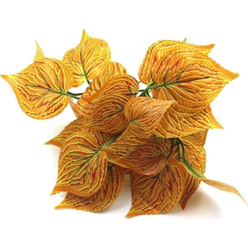 Artificial Flowers Plastic plant Fake Plants Fern Grass Wedding Wall Outdoor Decor Green simulation Leaf for Home Garden Decor