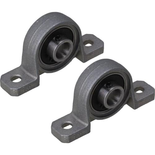 Zinc Alloy 8mm Set Screw Pressed Steel Solid Base Pillow Block Bearing Pack of 10