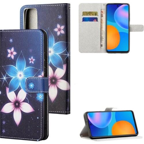 Painting Butterfly Flower Tower Flip Leather Case For Huawei Honor 10X Lite Book Bumper Case